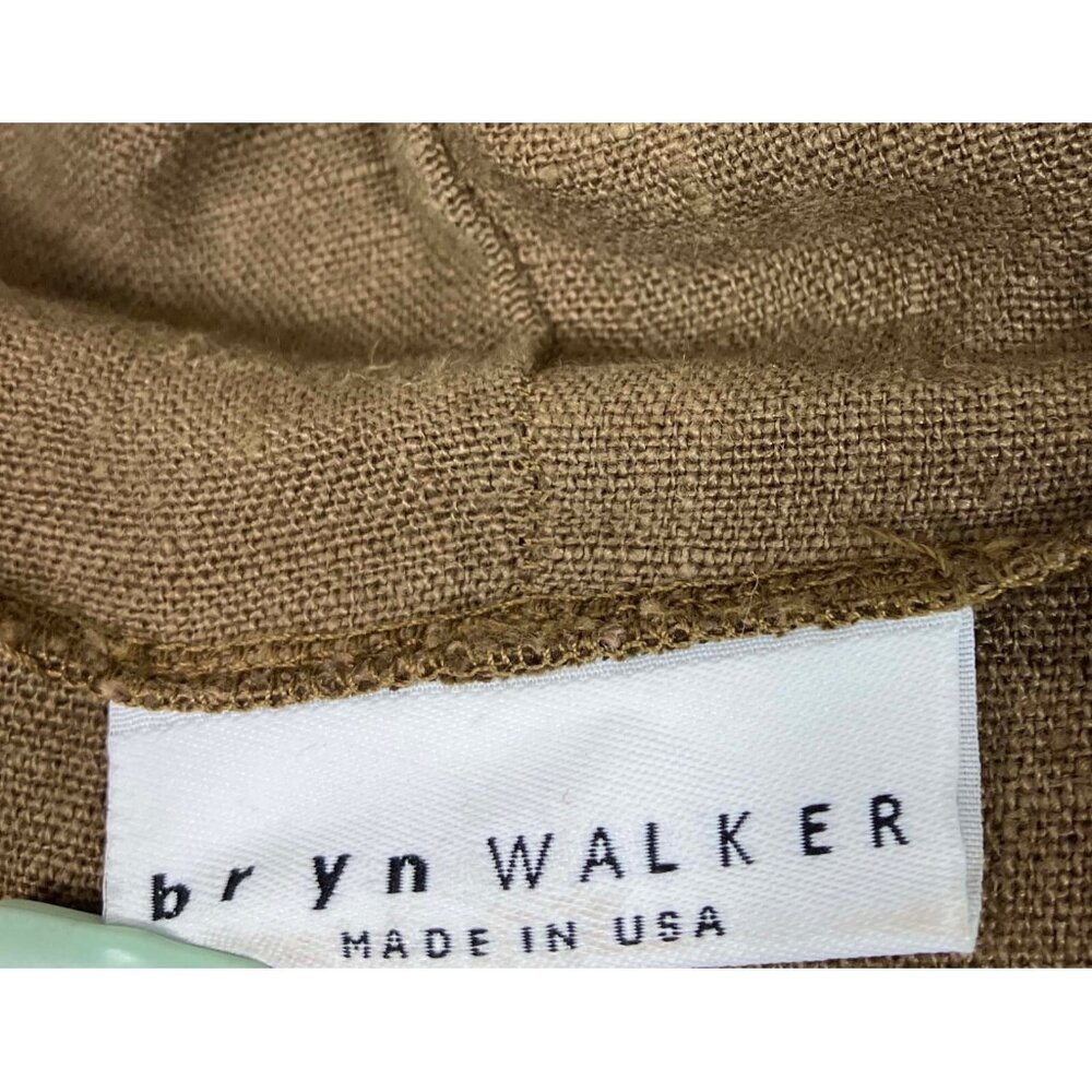 L Bryn Walker 100% Linen Oversized Cowl Neck Noma Tunic Brown Asymmetrical Namia - Picture 2 of 4